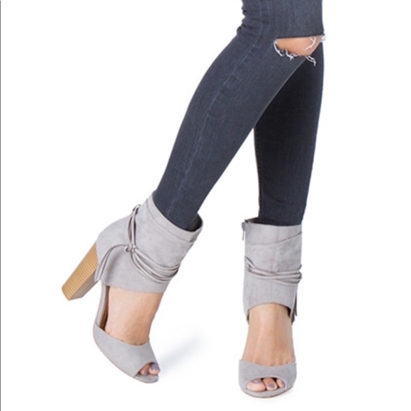 Leila Stone Chelsy Bootie Taupe Suede - Picture 2 of 8