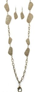 Unique decorative gold lanyard w/earrings