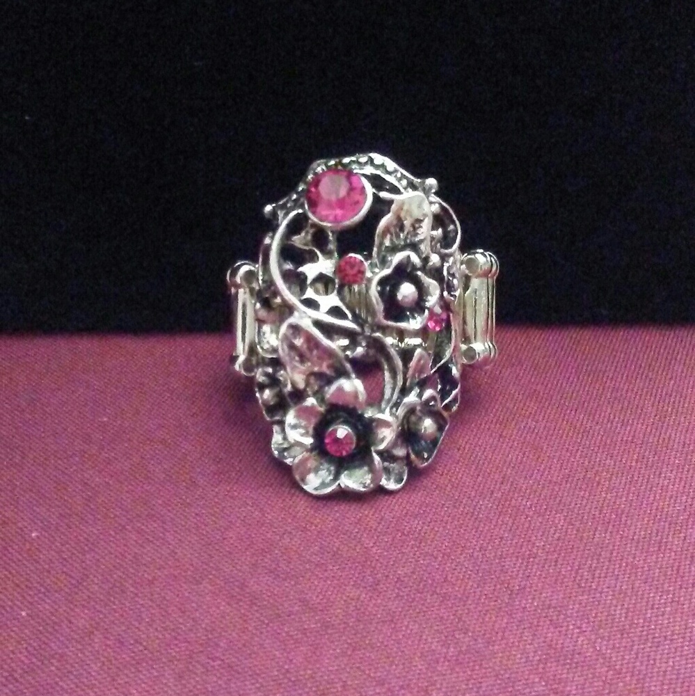 Guns N Roses pink stretch ring