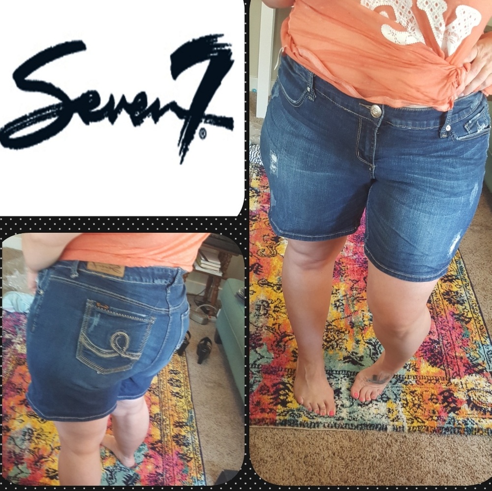 Seven distressed denim shorts