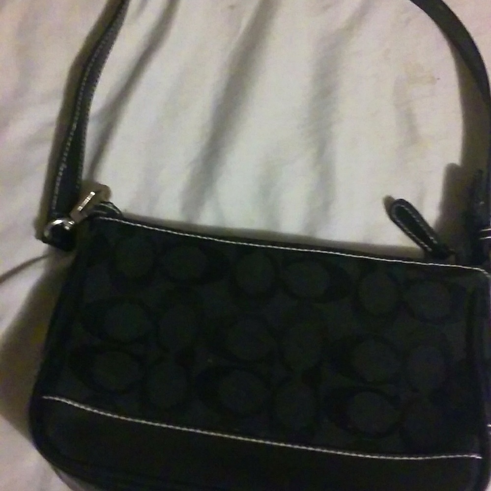 Small black coach hand bag