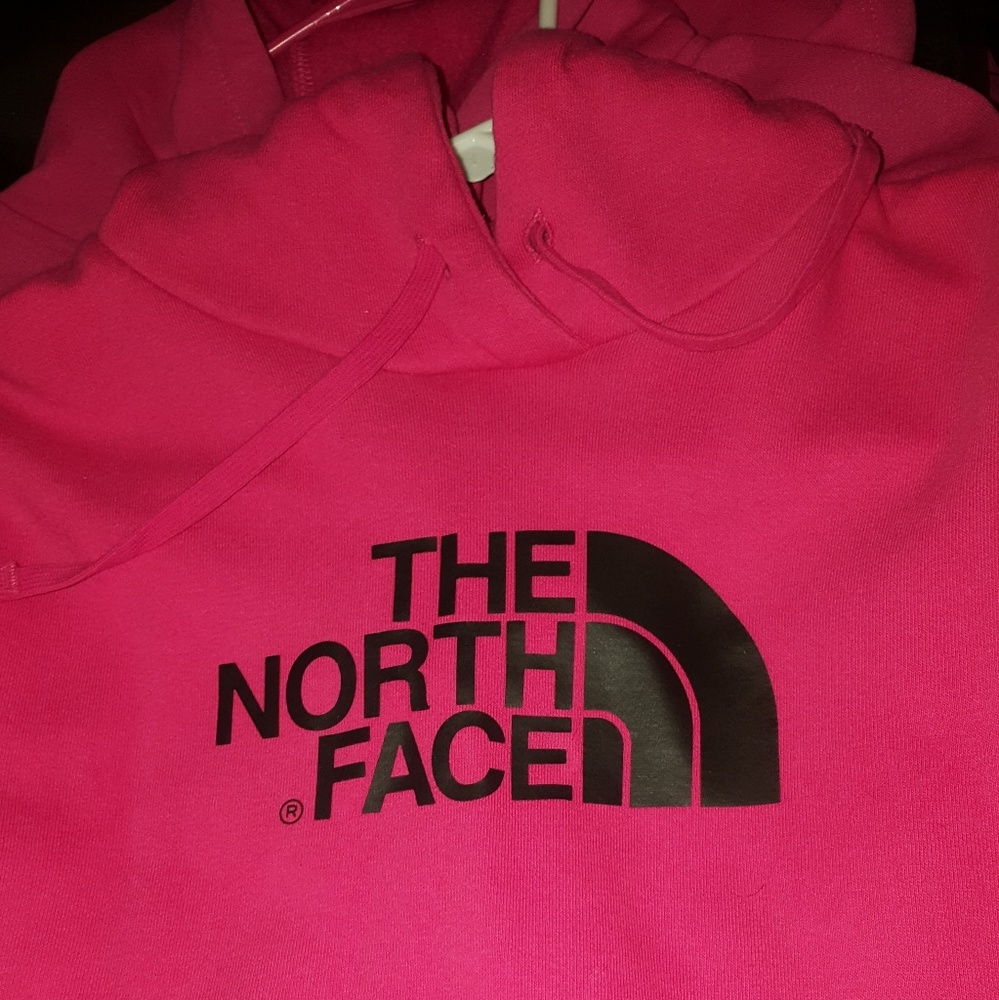 Hot Pink North Face hoodie