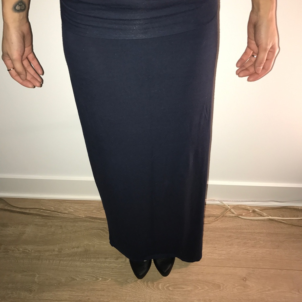 Navy blue maxi skirt