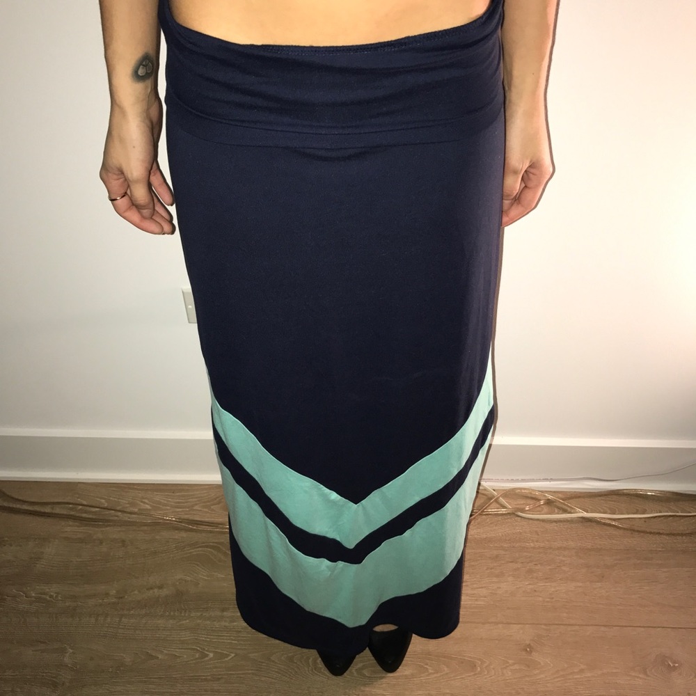 Navy maxi skirt