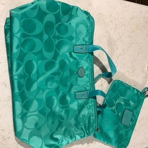 Coach signature nylon getaway tote