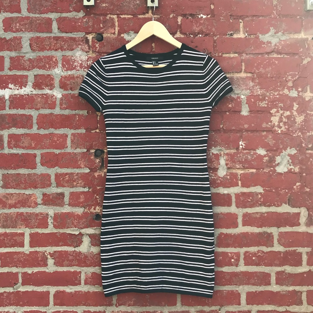 Forever21 striped knit mini dress