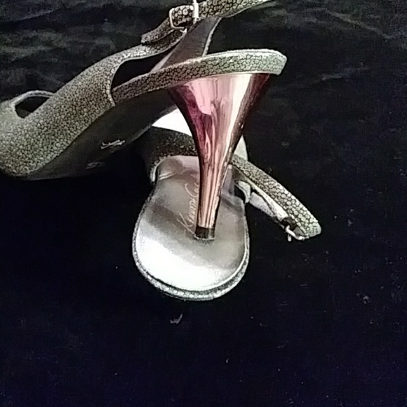 Kennith Cole NewYork SilverEdition slingbacks-sz 7 - Picture 4 of 8