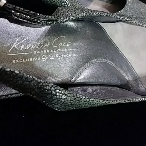 Kennith Cole NewYork SilverEdition slingbacks-sz 7 - Picture 5 of 8