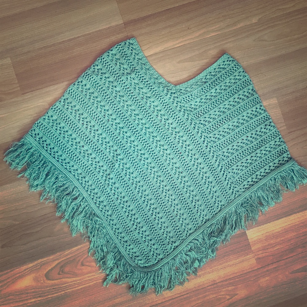 The Great American Sweater Co crochet knit poncho