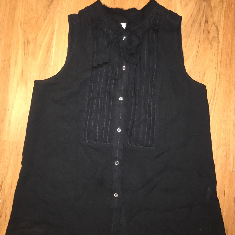 J. Crew Black Silk Blouse