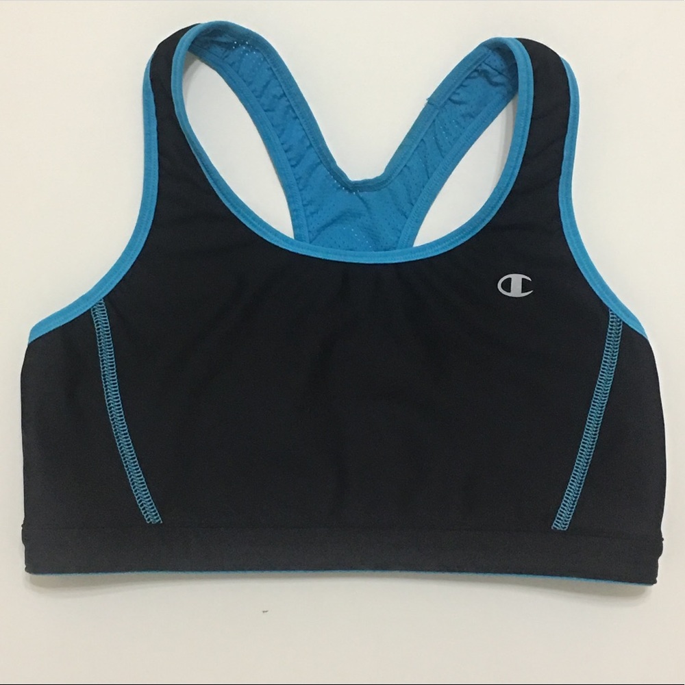 💪🏻💙🖤EUC Black & Blue Reversible Sports Bra