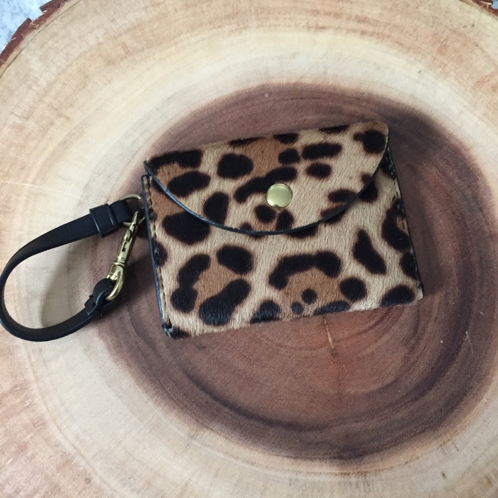 NWOT J Crew Calf Card Holder