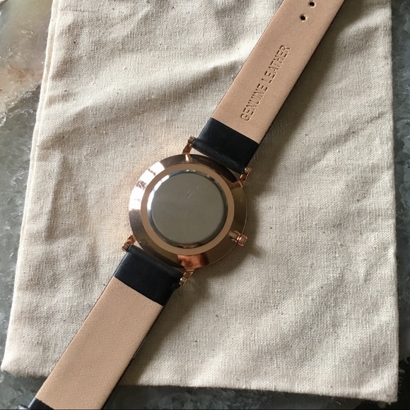 Minimalist Marble Rose Gold Luxury Leather Watch - Picture 3 of 6