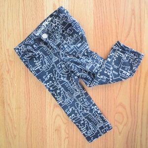 GAP City Print Black Pants 18-24 mo.