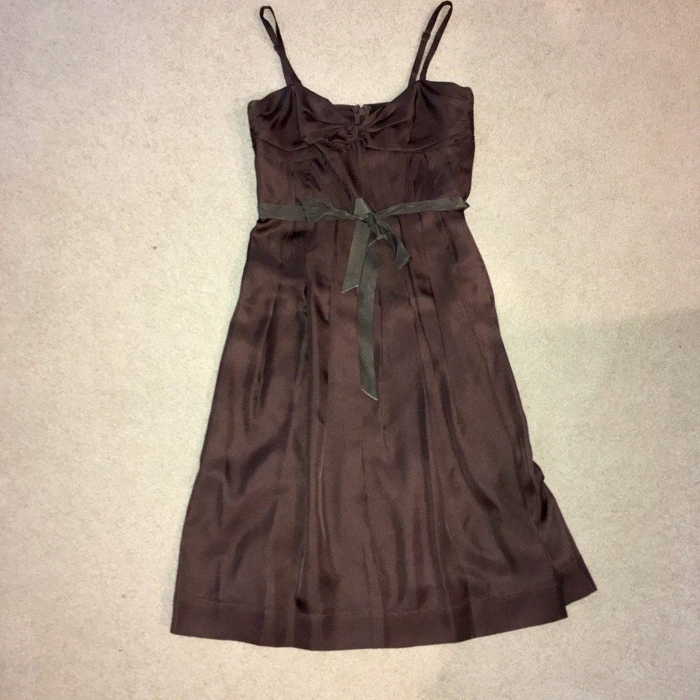 BCBG rich chocolate brown cocktail dress