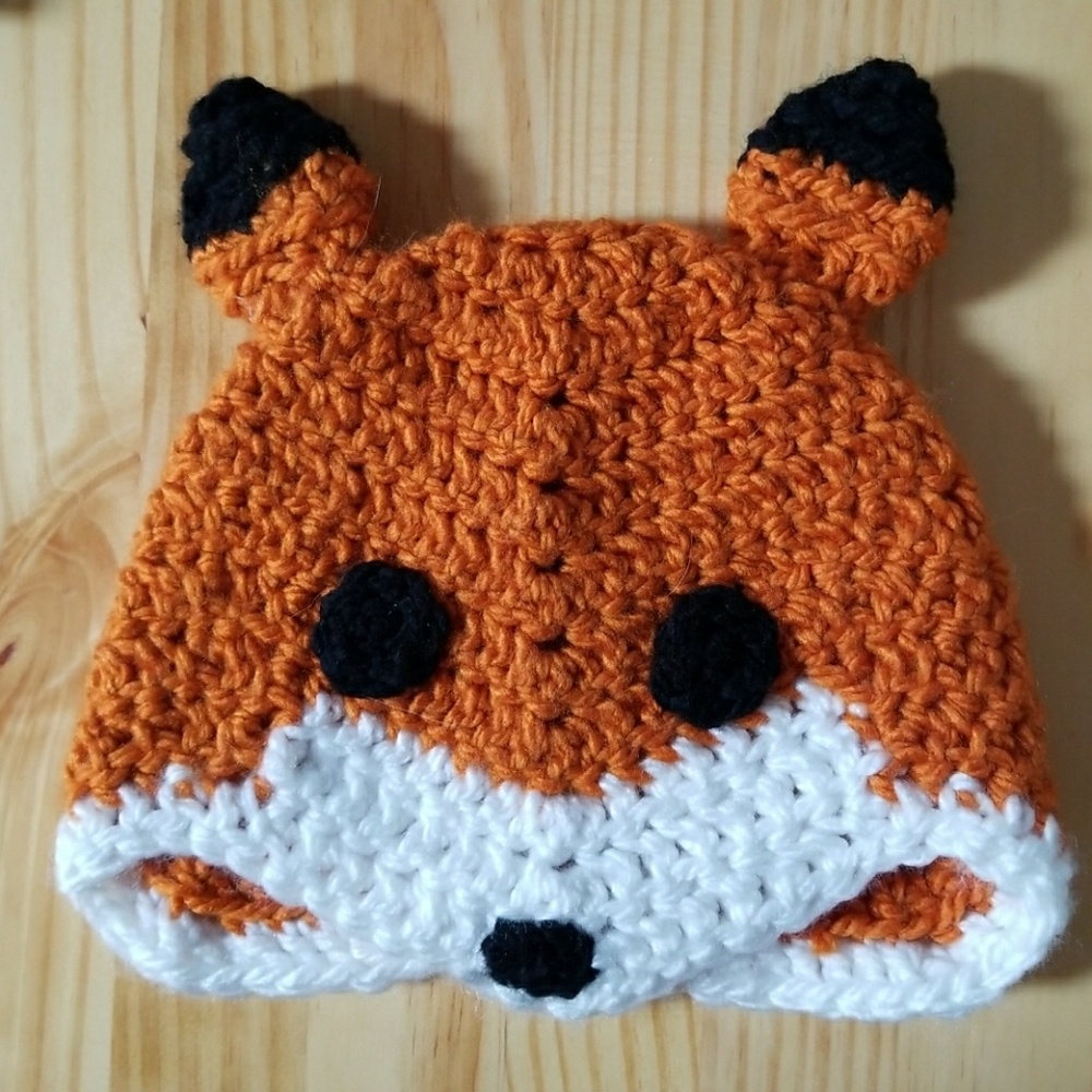Crochet fox hat