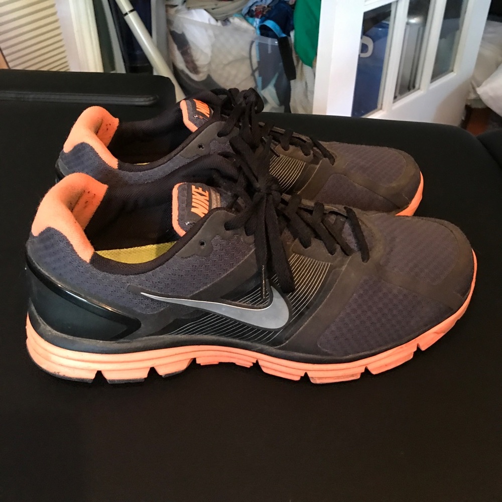 Men's orange and gray Nike sneaker