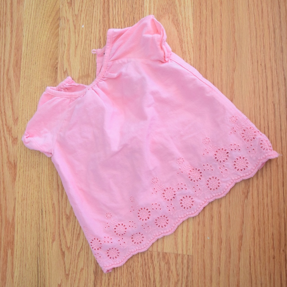 GAP Pink Short Sleeve Peasant T