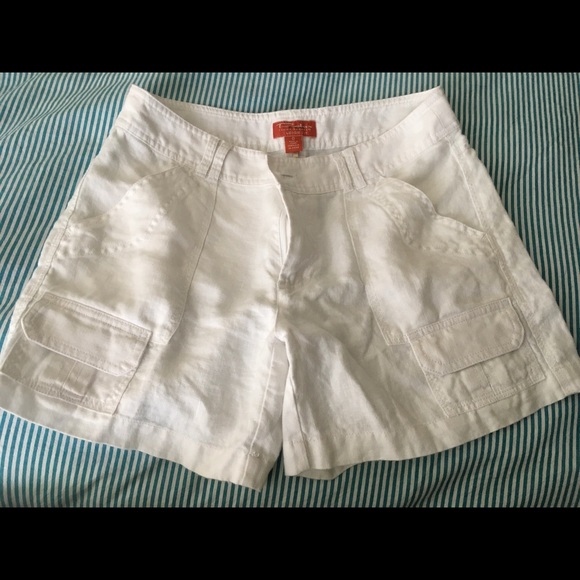 Tommy Bahama white linen shorts worn once - Picture 1 of 3