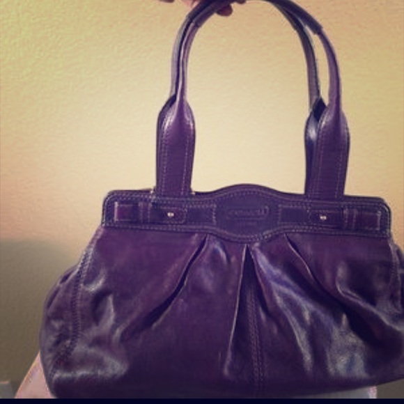 Coach Handbags - Purple leather coach bag 👜