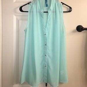 Mint blue top