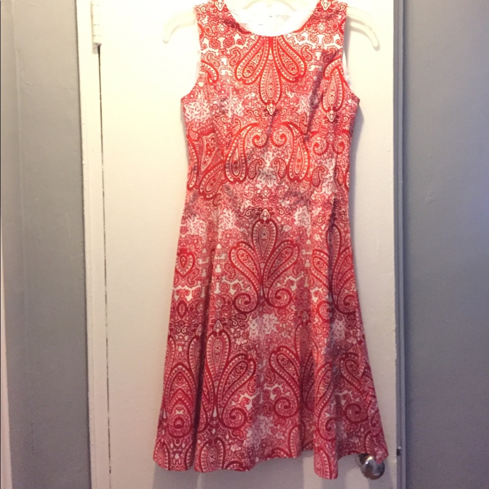 Brand new London Times printed Cotton fitand flare