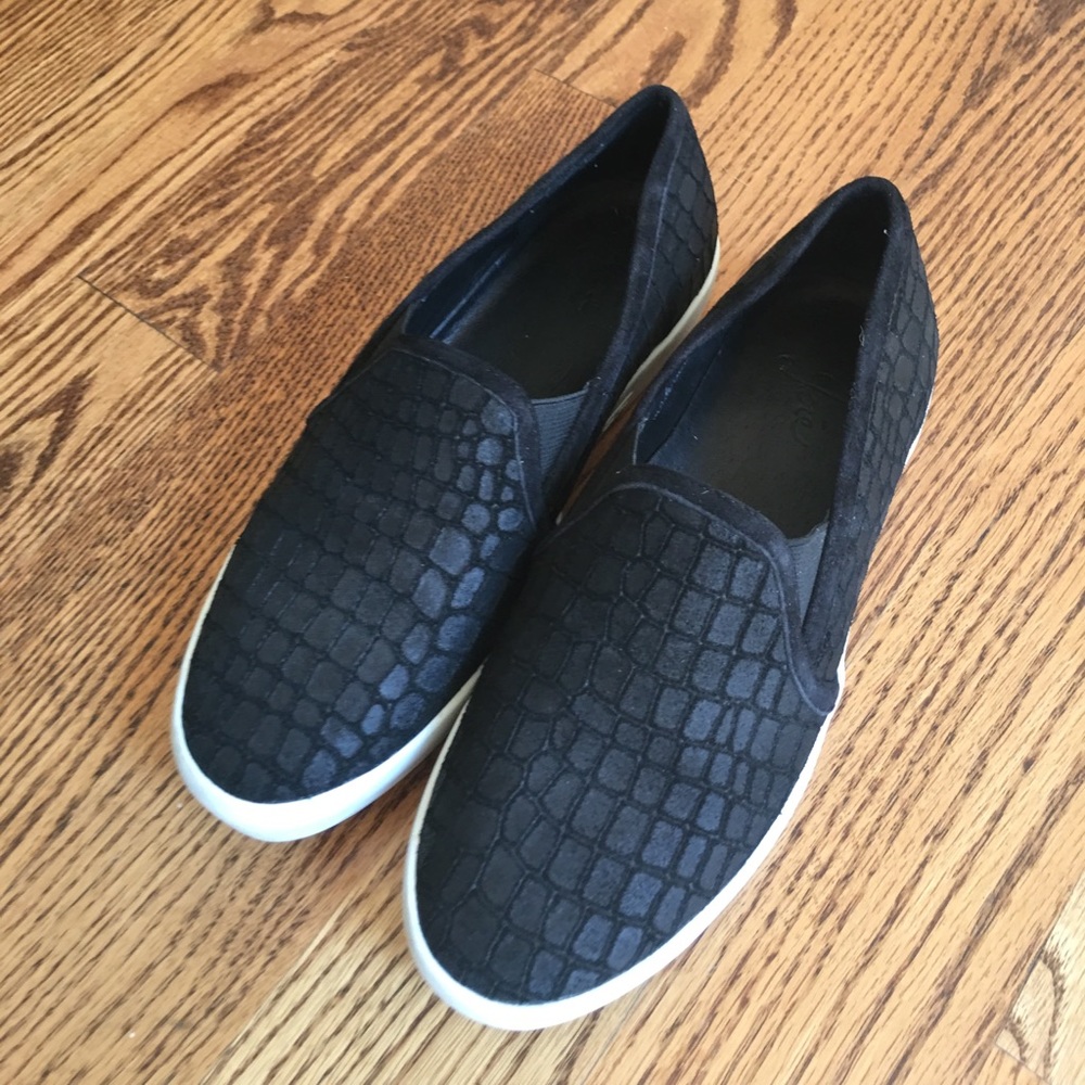 Joie black snakeskin sneakers