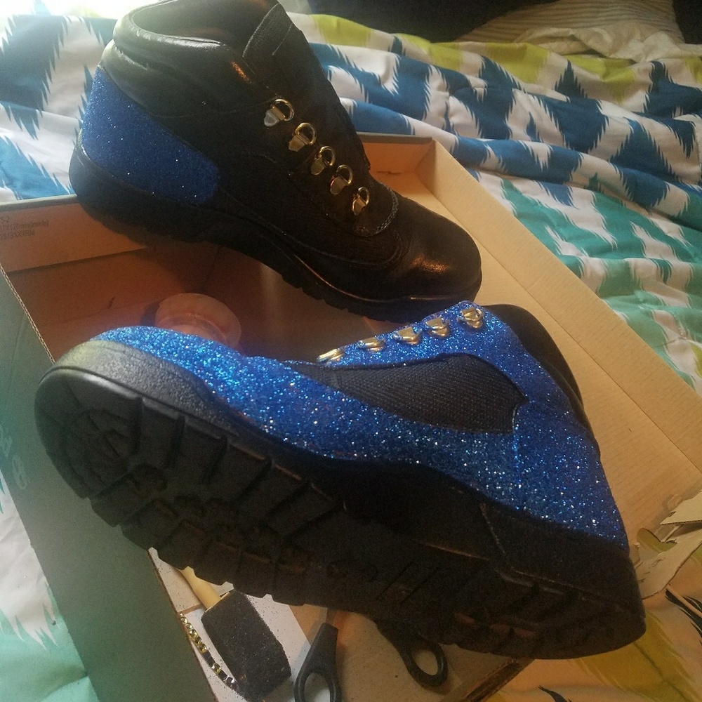 Custom glitter timberlands