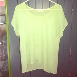 Sheer lush mint tshirt