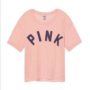 PINK VS shrunken tee NIP M
