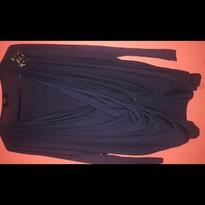 Oversized drape front tunic