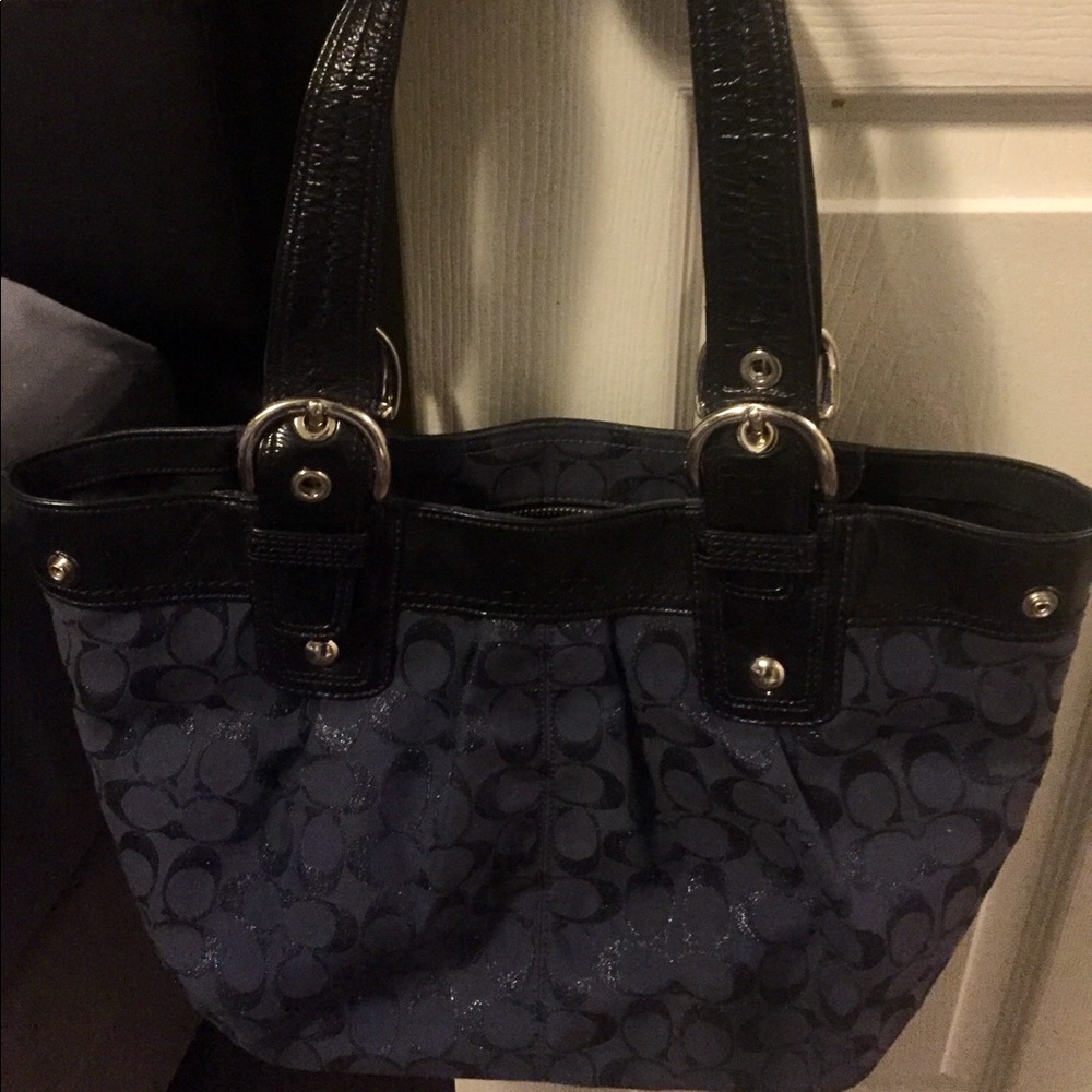 Blue Coach Handbag