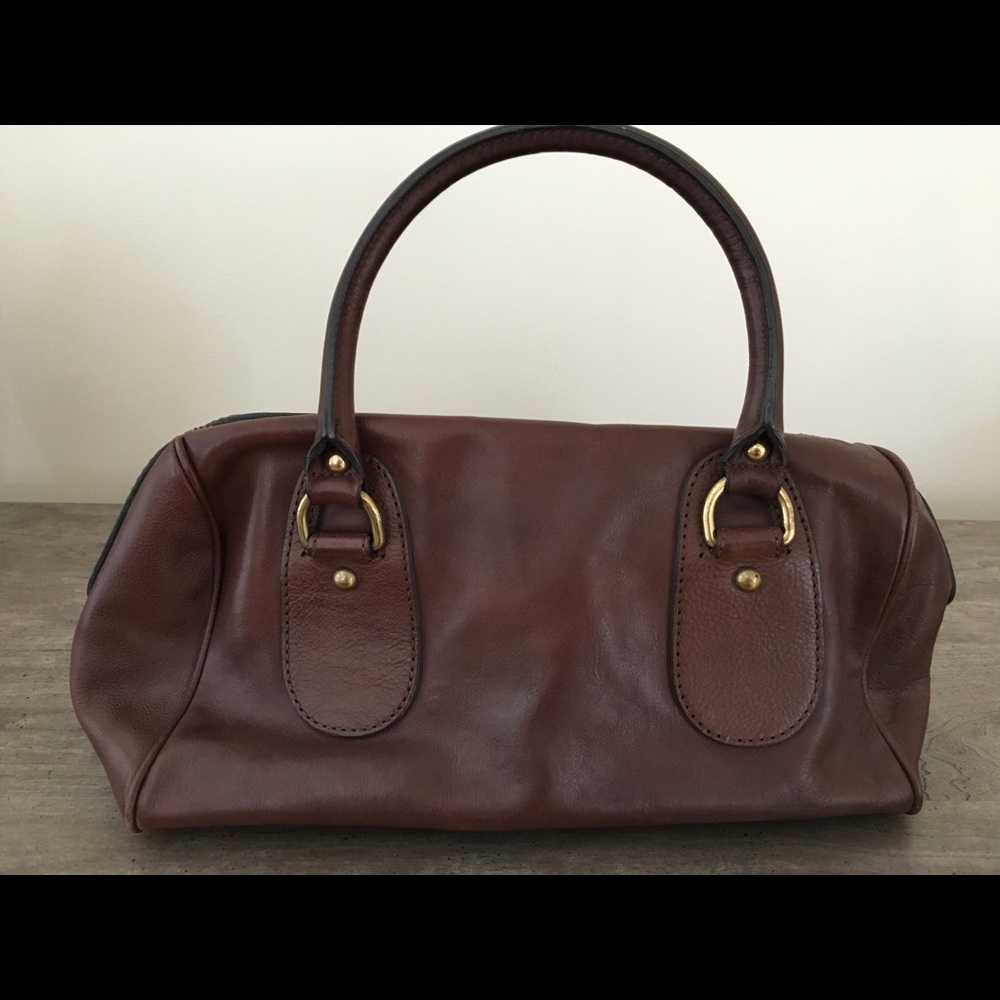 Banana Republic brown leather satchel