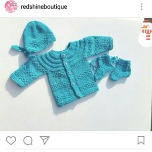 Handmade baby girls crochet set