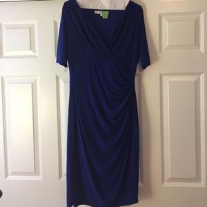 Blue Wrap Dress-jewel tone flatter! Make offer✅😎