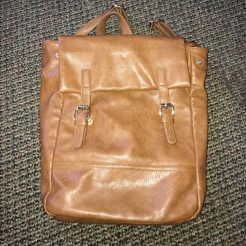 Vegan leather backpack