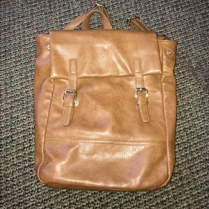 Vegan leather backpack