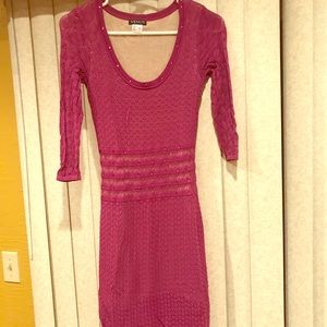 Purple Venus Dress with embellishments at neckline