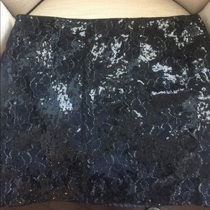 KENAR size 12 Sequin/lace Black skirt