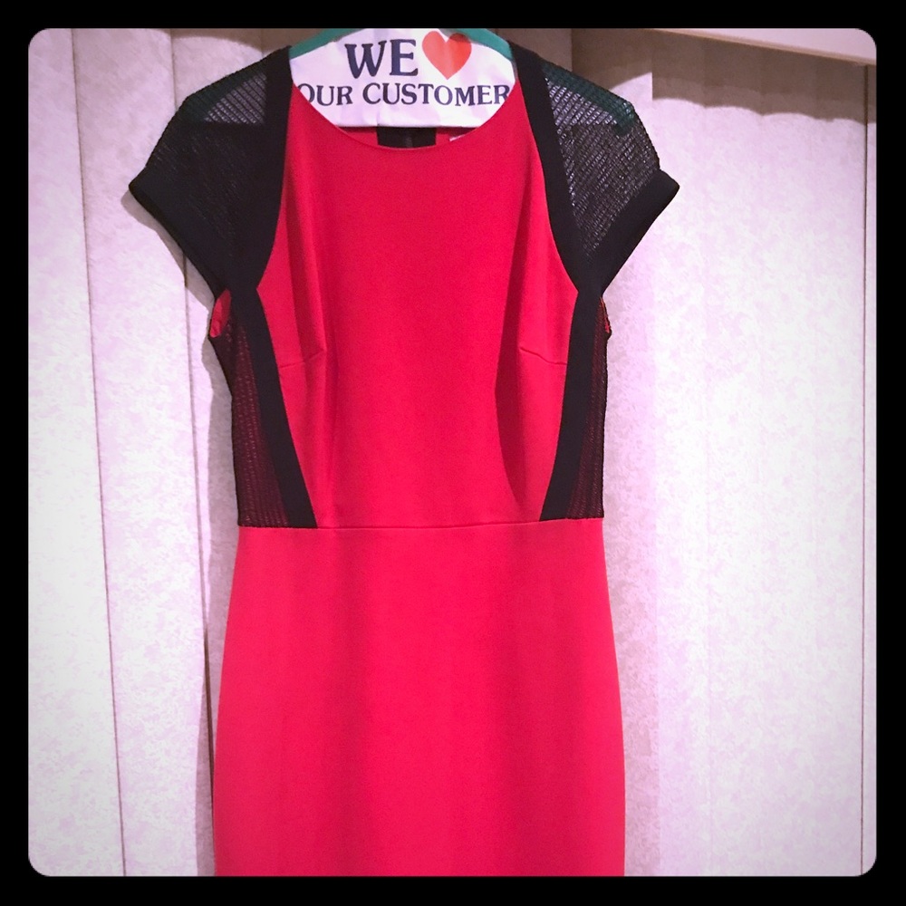 Red & Black Cache Dress