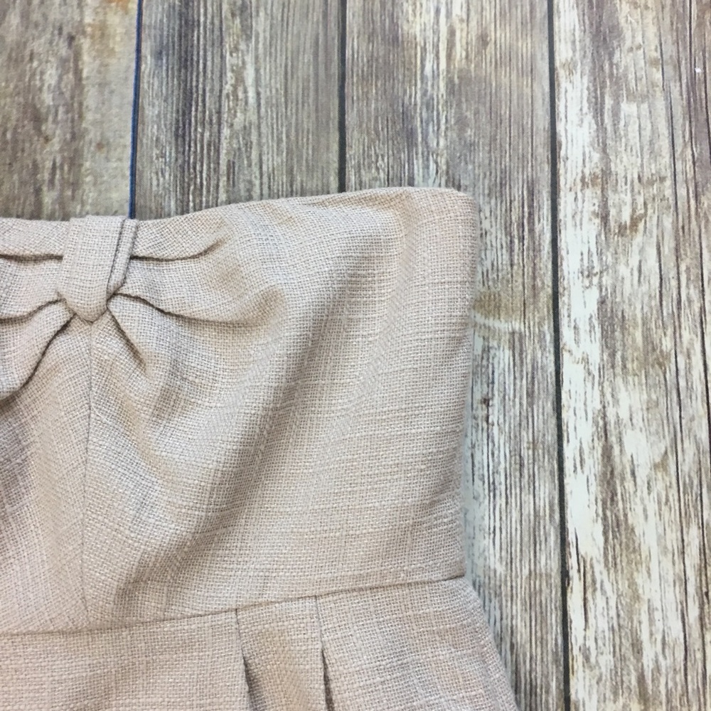 J.Crew NWT Linen Cotton Strapless Dress Size 4 - Picture 2 of 5