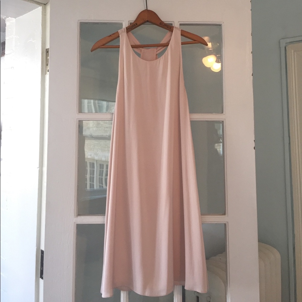 Alice and Olivia blush silk dress