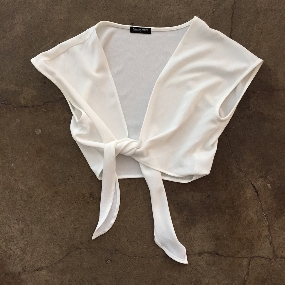 American Apparel Crop Tie Top