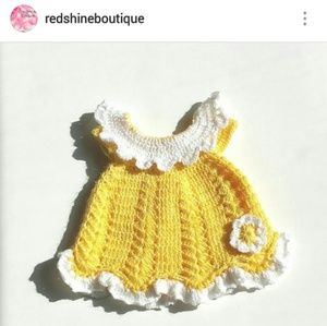 Baby girls handmade brand new crochet dress