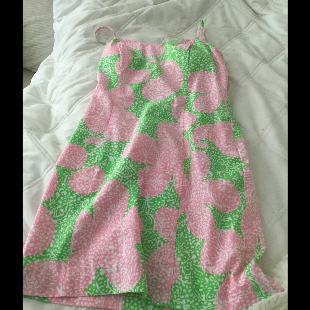 Lilly Pulitzer pink and green dress size 0