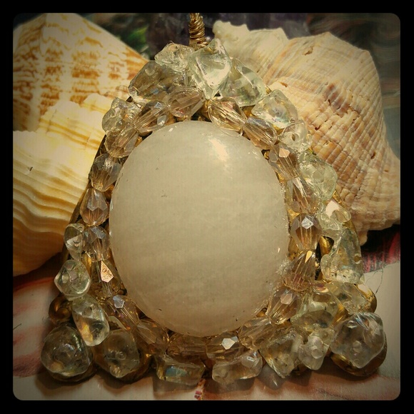 #0052 Artisan Handcrafted Blush Quartz Pendant - Picture 2 of 2