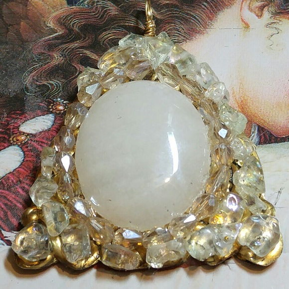 #0052 Artisan Handcrafted Blush Quartz Pendant - Picture 1 of 2