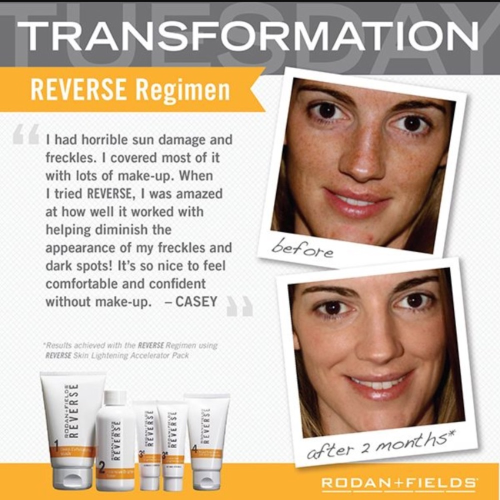 Rodan + Fields reverse brightening regimen!