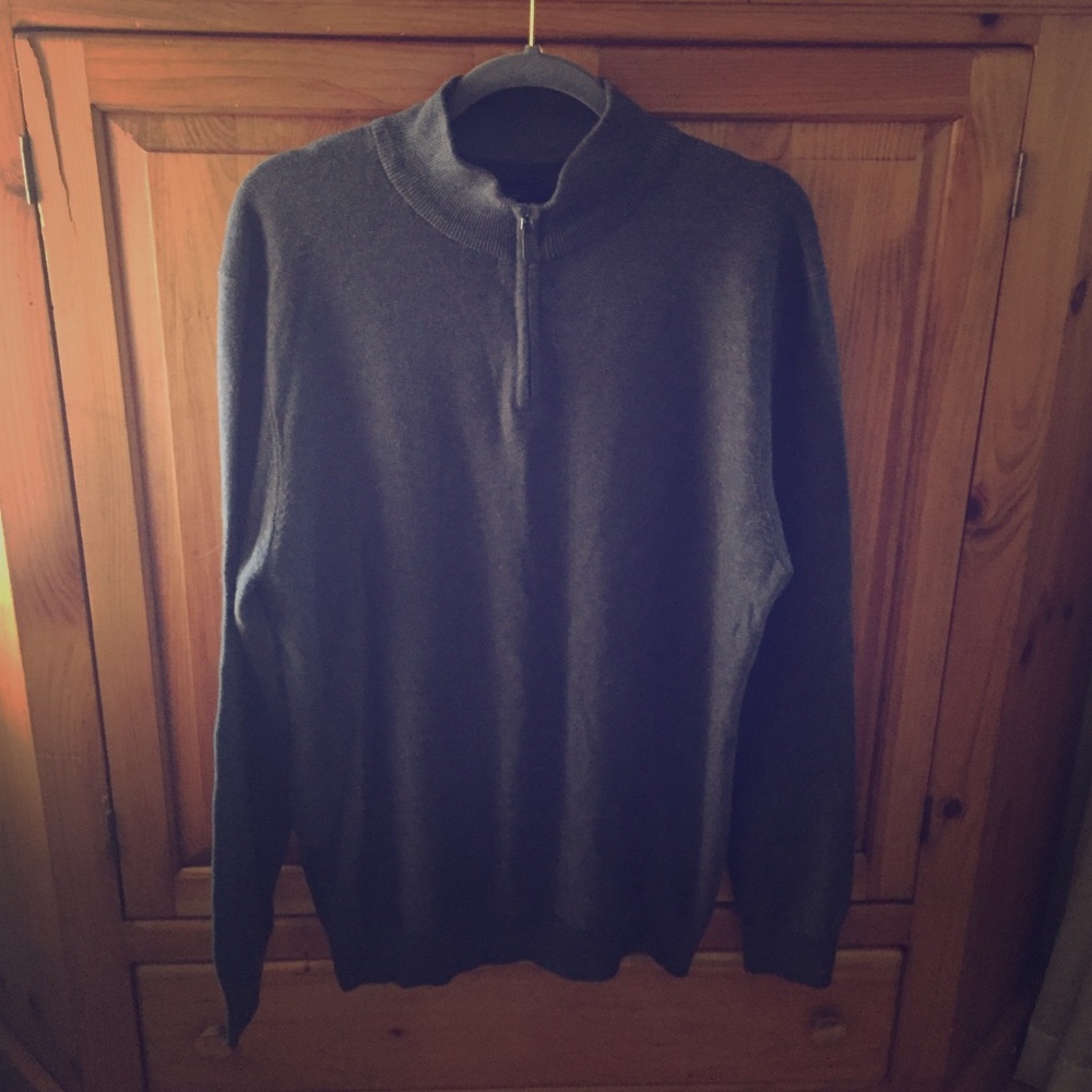 Dark gray zip top sweater
