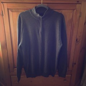 Dark gray zip top sweater